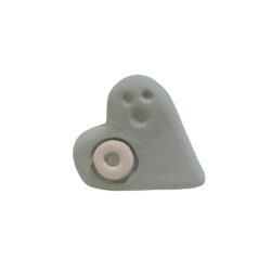 Καρδιά γαλαζοπράσινη γούρι με μάτι 8εκ.