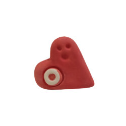 Καρδιά κόκκινη γούρι με μάτι 8εκ.