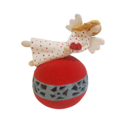 Angel woman with roses on a ball