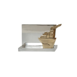 Μεταλλική καρτοθήκη "Καράβι με καπνό"