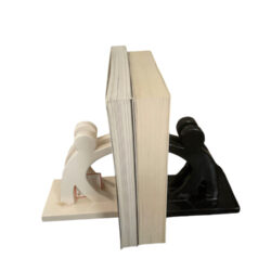 Bookends black and white figures.