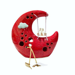 Φεγγάρι με ζευγάρι που κάνει κούνια