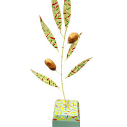 Xρωματιστό δέντρο ελιάς Pop Art με δύο καρπούς