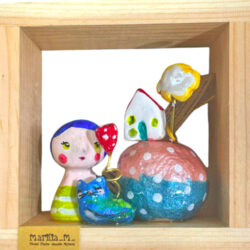 Κοριτσάκι με γάτα και σπιτάκι σε πλανήτη