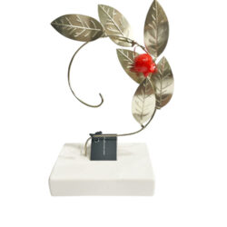 Ροδιά σπιράλ ασημένια 15 εκ.