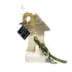 Ασημί σπίτι με γούρι του 25'