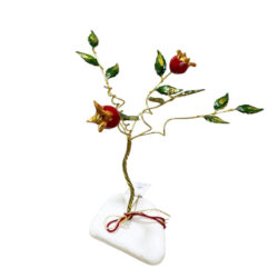 Δύο ροδιές σε βάση λευκή 20 εκ.