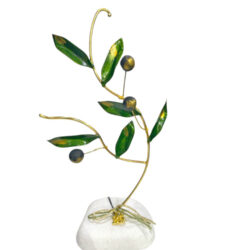 Κλαδιά ελιάς στον άνεμο με τρείς καρπούς 20 εκ.