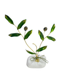 Δύο κλαδιά ελιάς με δύο καρπούς 16,5 εκ.