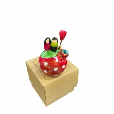 Ρόδι ζευγάρι με καρδιά σε κουτάκι