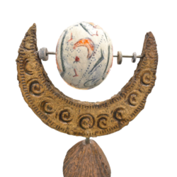 Φεγγάρι κεραμικό με υδρόγειο stonewear 18 εκ.