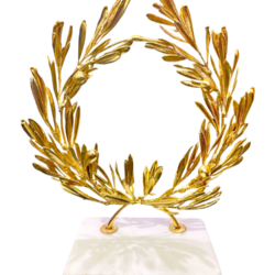Στεφάνι ελιάς σε βάση με λευκό μάρμαρο 22 εκ.
