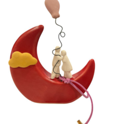 Ζευγάρι με μπαλόνι πάνω σε κόκκινο φεγγάρι ΙΙ