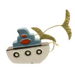 Καράβι κεραμικό με περιστέρια