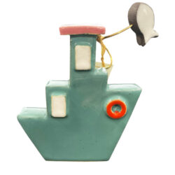 Καράβι κεραμικό με ψαράκι Ι