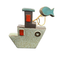 Καράβι κεραμικό με ψαράκι ΙII