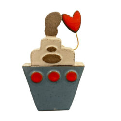 Καράβι κεραμικό με καρδιά Ι