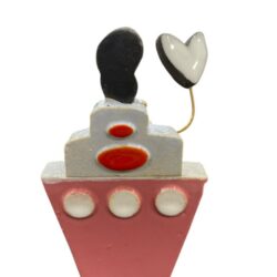 Καράβι κεραμικό με καρδιά ΙΙ