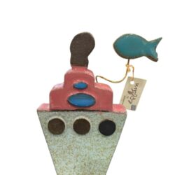 Καράβι κεραμικό με ψαράκι VI