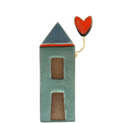 Σπιτάκι κεραμικό με καρδιά 16 εκ.