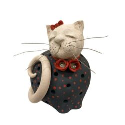 Γάτα μαύρη - κόκκινη πουα φαναράκι