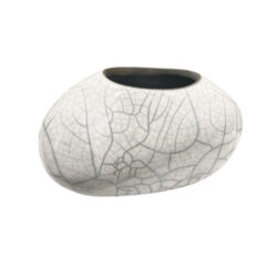 Raku Κεραμικό βαζάκι βότσαλο 16 εκ.