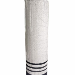 Raku Ceramic tube vase 38 cm. II