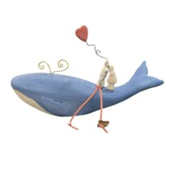 Φάλαινα με ζευγάρι φιγούρες και καρδιά 23,5εκ