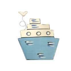 Καραβάκι με γλάρο γαλάζιο