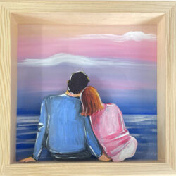 “Ζευγάρι χαζεύοντας την δύση του ηλίου” καδράκι