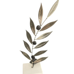 Κλαδί με 3 ελιές Ασημί 25εκ.