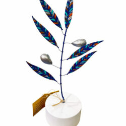 Xρωματιστό δέντρο ελιάς Pop Art με δύο καρπούς