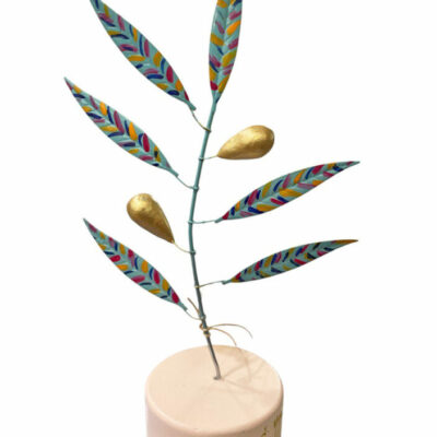 Xρωματιστό δέντρο ελιάς Pop Art με δύο καρπούς