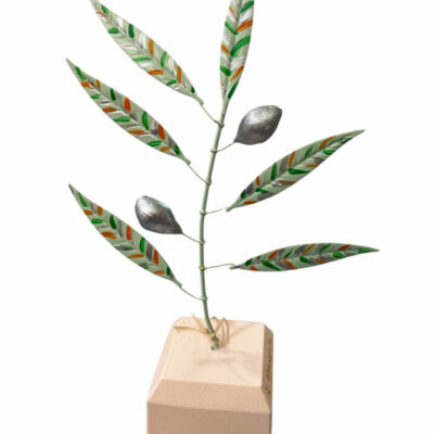 Xρωματιστό δέντρο ελιάς Pop Art με δύο καρπούς