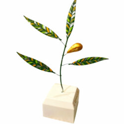 Xρωματιστό δέντρο ελιάς Pop Art με έναν καρπό