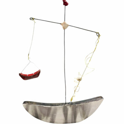 ”Καράβι κεραμικό με βάρκα και ρόδι 29 εκ.”