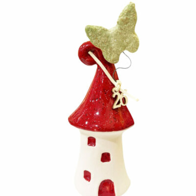 Ξωτικόσπιτο κεραμικό 17εκ. με πεταλούδα