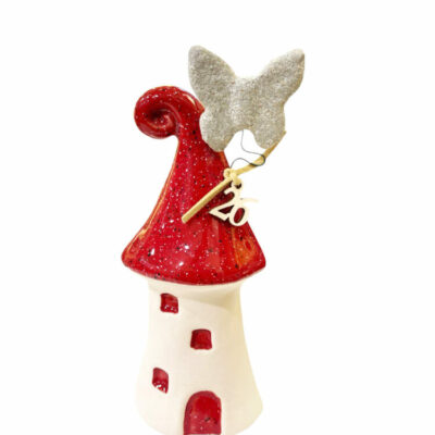 Ξωτικόσπιτο κεραμικό 17εκ. με πεταλούδα ΙΙ