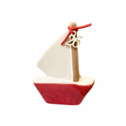 Καράβι κεραμικό 10εκ. με γούρι του 26'