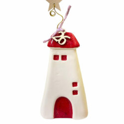 Σπίτι κεραμικό 16εκ. με γούρι του 26' και αστέρι