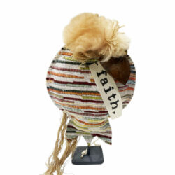 Υφασμάτινο ρόδι σε βάση με γούρι του 26' και ευχή II