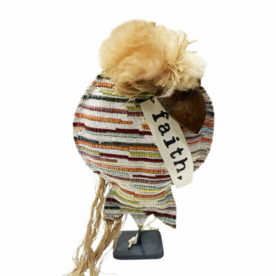 Υφασμάτινο ρόδι σε βάση με γούρι του 26′ και ευχή II