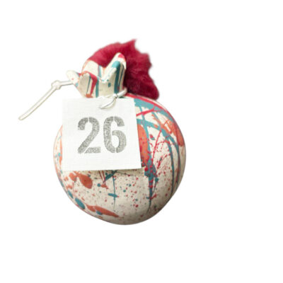 Κεραμικό Ρόδι abstract με γούρι του 26΄ 8εκ.