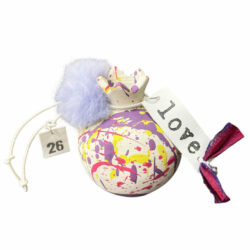 Κεραμικό Ρόδι abstract με γούρι του 26΄ 8εκ. με ευχή