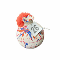 Κεραμικό Ρόδι abstract με γούρι του 26΄ 10εκ.