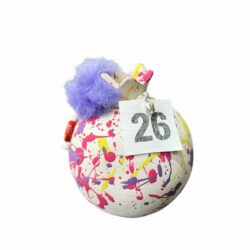 Κεραμικό Ρόδι abstract με γούρι του 26΄ 10εκ. II