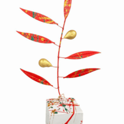 Xρωματιστό δέντρο ελιάς Pop Art με δύο καρπούς