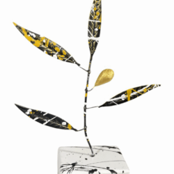 Xρωματιστό δέντρο ελιάς Pop Art με έναν καρπό