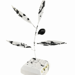 Xρωματιστό δέντρο ελιάς Pop Art με έναν καρπό