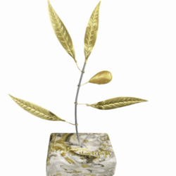 Xρωματιστό δέντρο ελιάς Pop Art με έναν καρπό